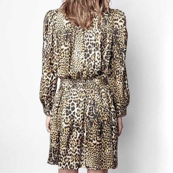 Zadig & Voltaire Leopard long sleeve dress - Picture 3 of 5